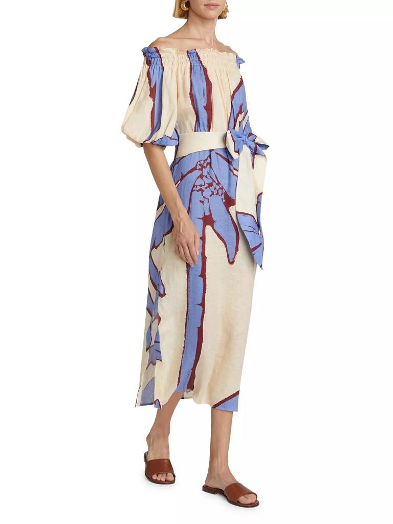 JOHANNA ORTIZ Harbor Hues Off-the-Shoulder Midi-Dress 2