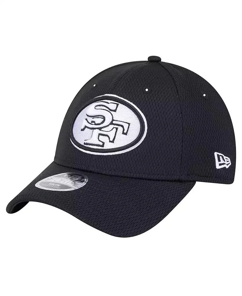New Era Big Boys and Girls Black San Francisco 49ers Throwback Main B-Dub 9FORTY Adjustable Hat 1