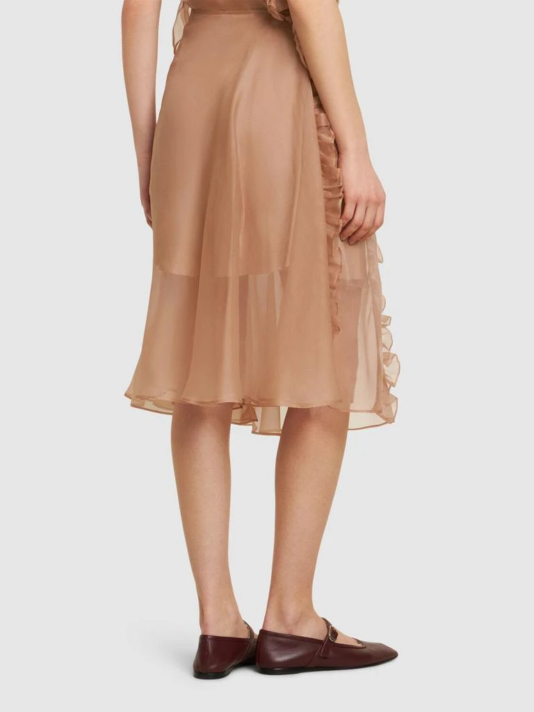 CECILIE BAHNSEN Adelina Silk Organza Midi Skirt 2