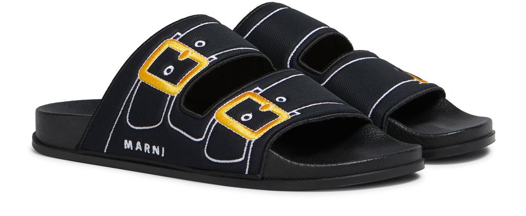 MARNI Trompe L'Oeil Slider With Embroidered Buckles