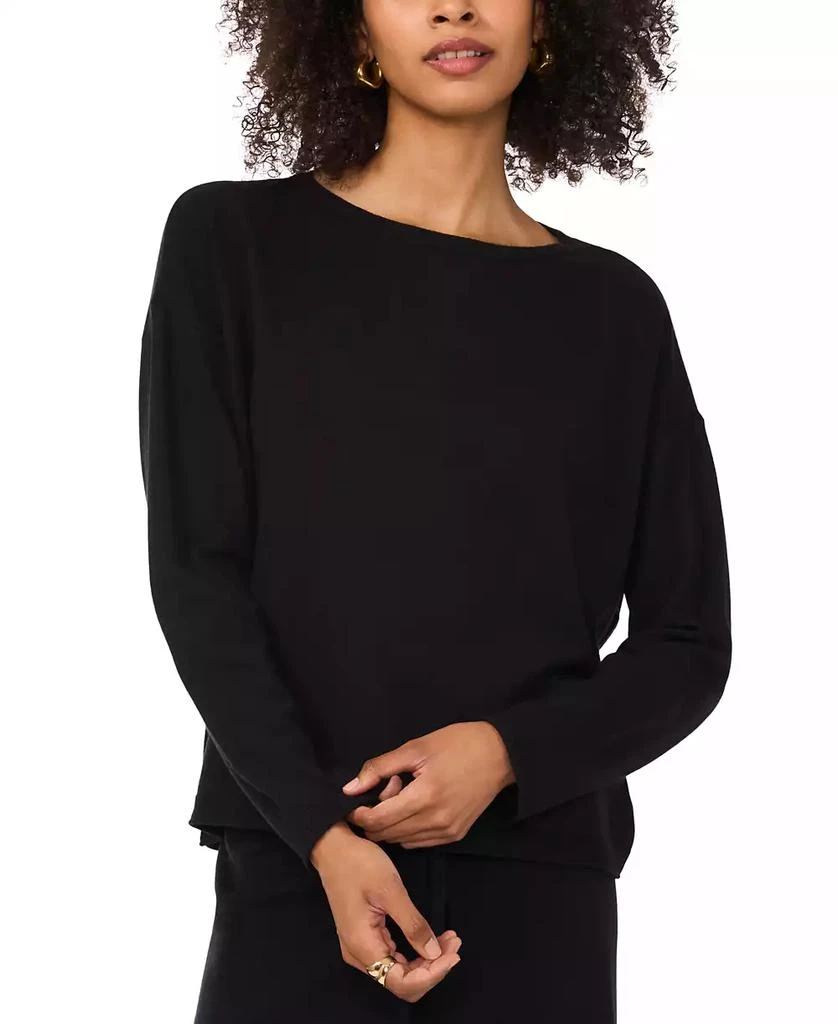 Vince Camuto Women's Ribbed-Trimmed Crewneck Sweater 1