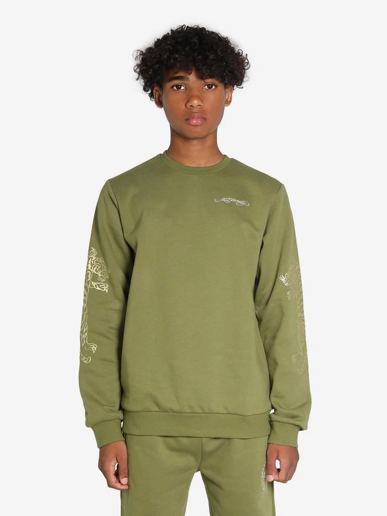 ED Hardy ED Hardy Boys Tiger Sweatshirt in Green 1