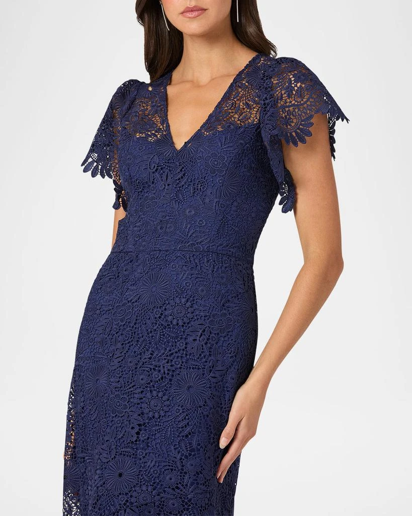 Shoshanna Manuela Lace V-Neck Maxi Dress - Navy - 0 Shoshanna Manuela Lace V-Neck Maxi Dress - Navy - 0