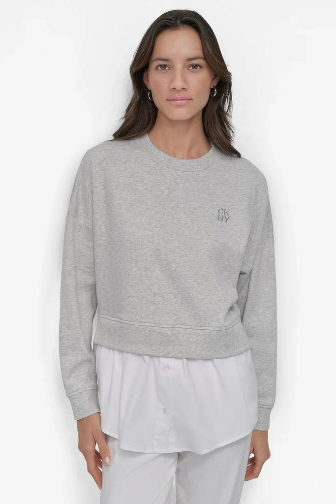 DKNY SWEATSHIRT WITH POPLIN SHIRT 1
