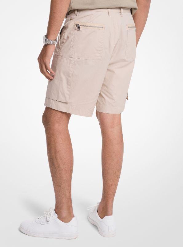 Michael Kors Cotton Poplin Zip Cargo Shorts