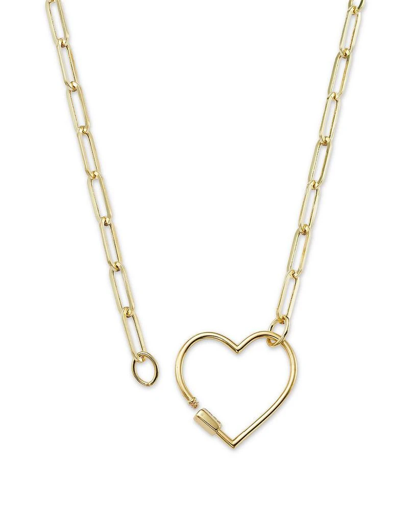 Bloomingdale's Open Heart Clasp Pendant Necklace in 14K Yellow Gold, 18" 4