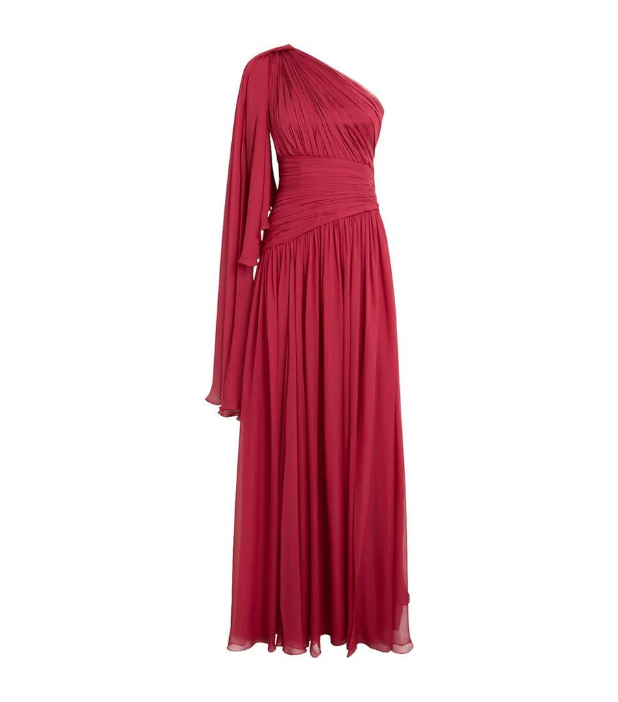 Zuhair Murad Silk Cape Maxi Dress 1