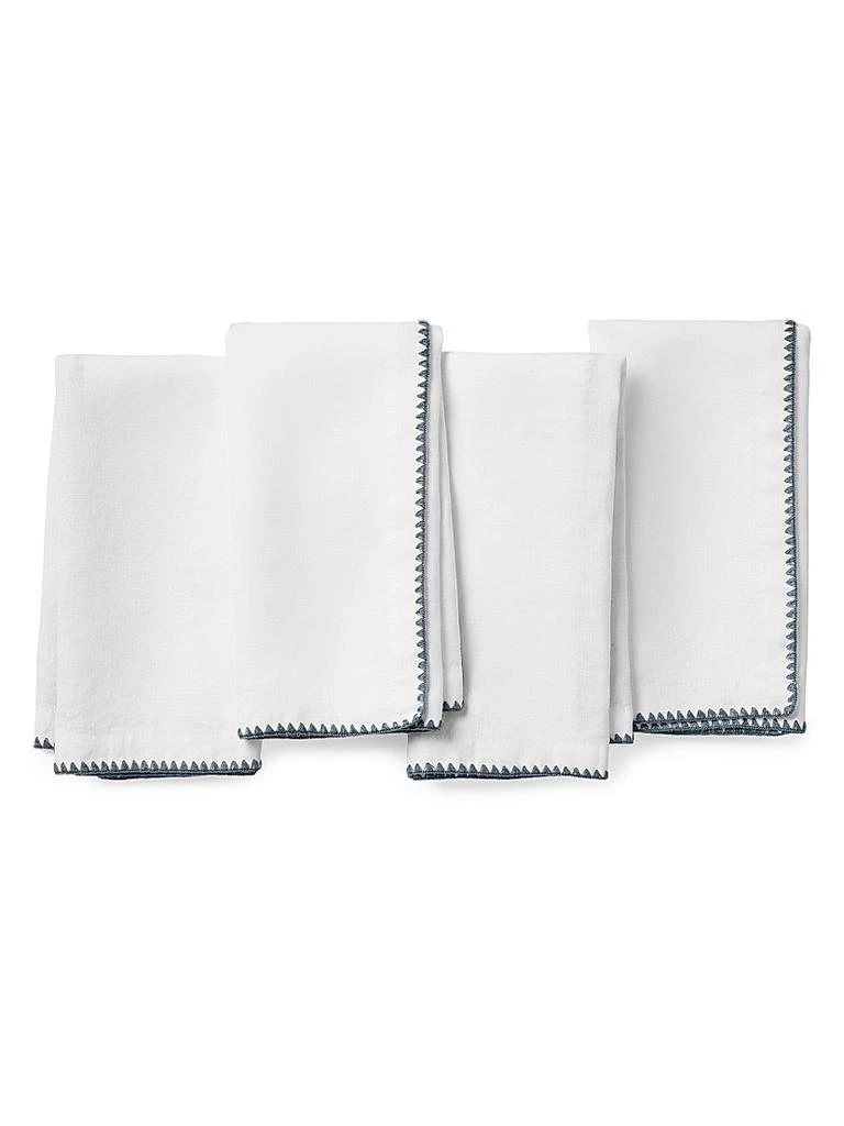 Coyuchi Olivos Embroidered Organic Linen Napkin Set of 4 1