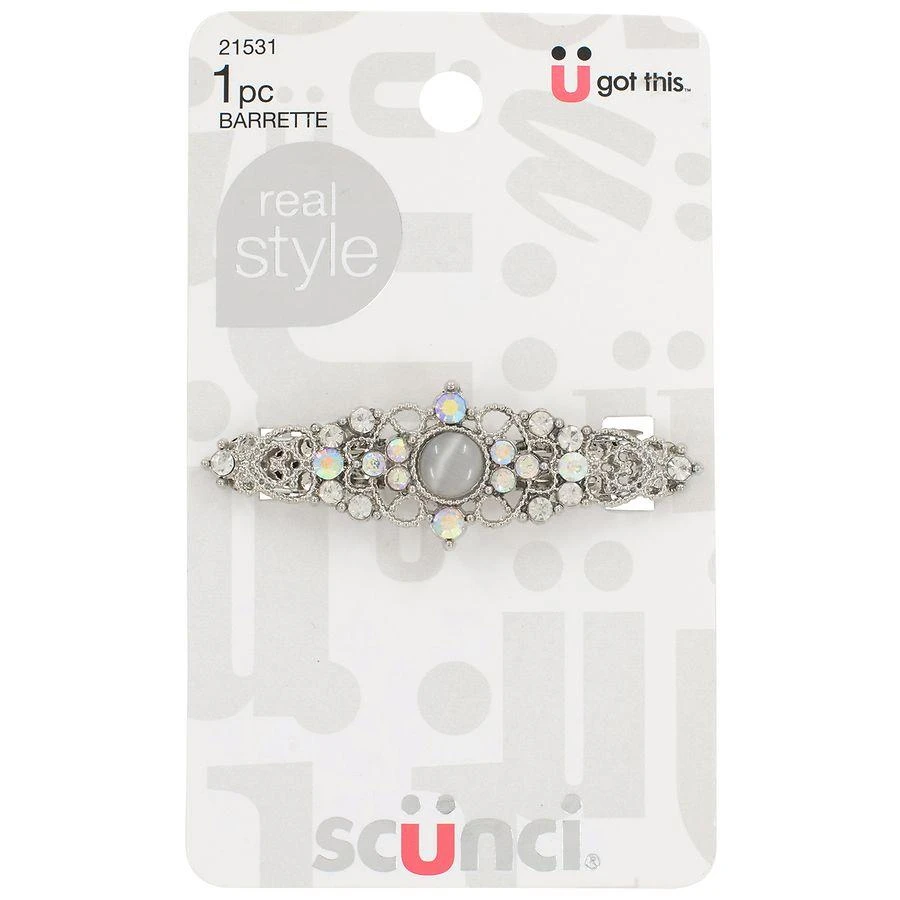 Scunci Fashion Barrette with Bead and Rhinestone Detail 3