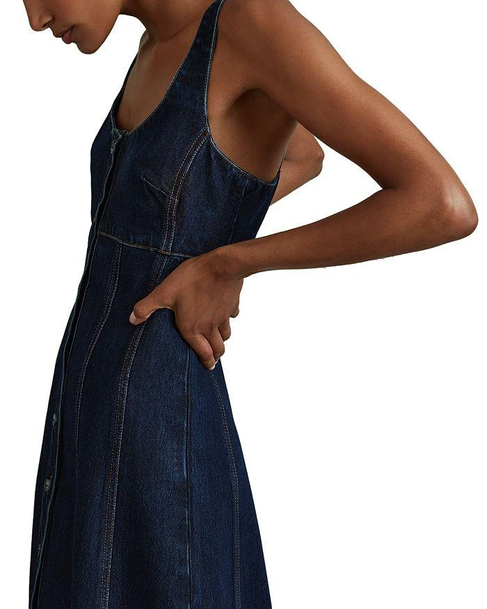 REISS Lyle Denim Midi Dress 2