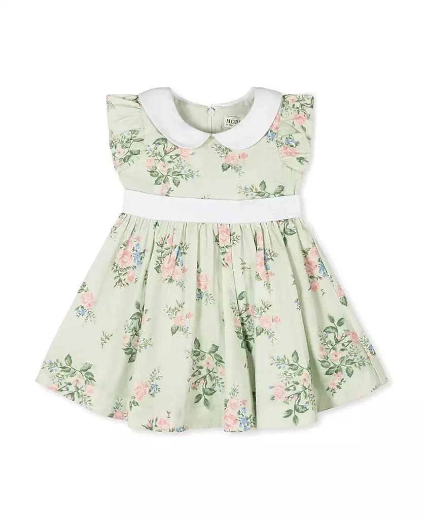 Hope 
Henry Baby Organic Flutter Sleeve Sateen Dress with Peter Pan Collar 2