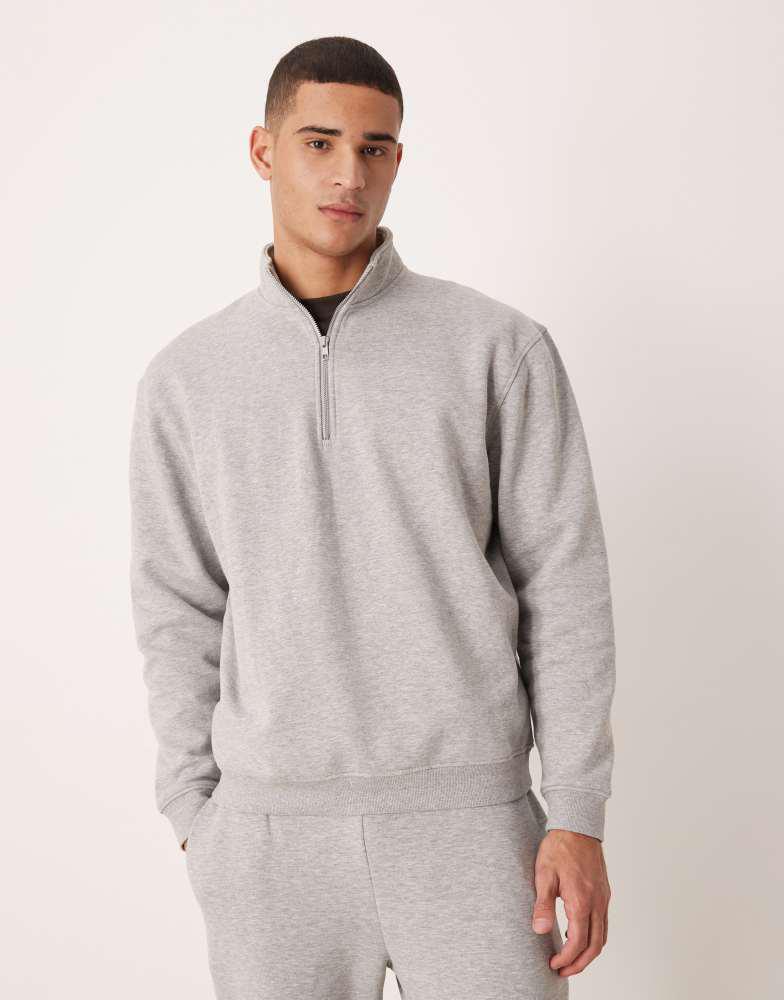 Alo Accolade 1/4 Zip Pullover - Athletic Heather Grey - Polo
