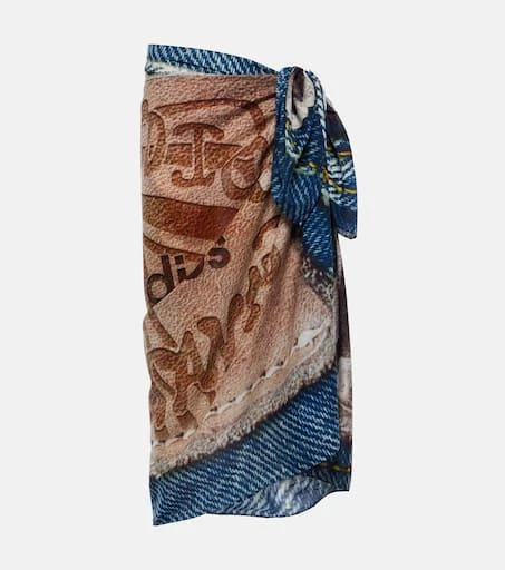 Acne Studios Printed cotton beach cover-up 1
