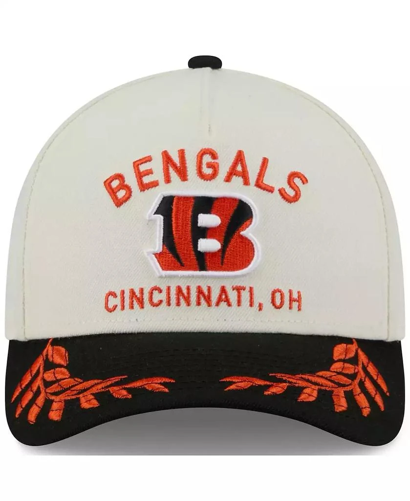 New Era Men's Cream/Black Cincinnati Bengals 2025 NFL Draft 9FORTY A-Frame M-Crown Adjustable Hat 2