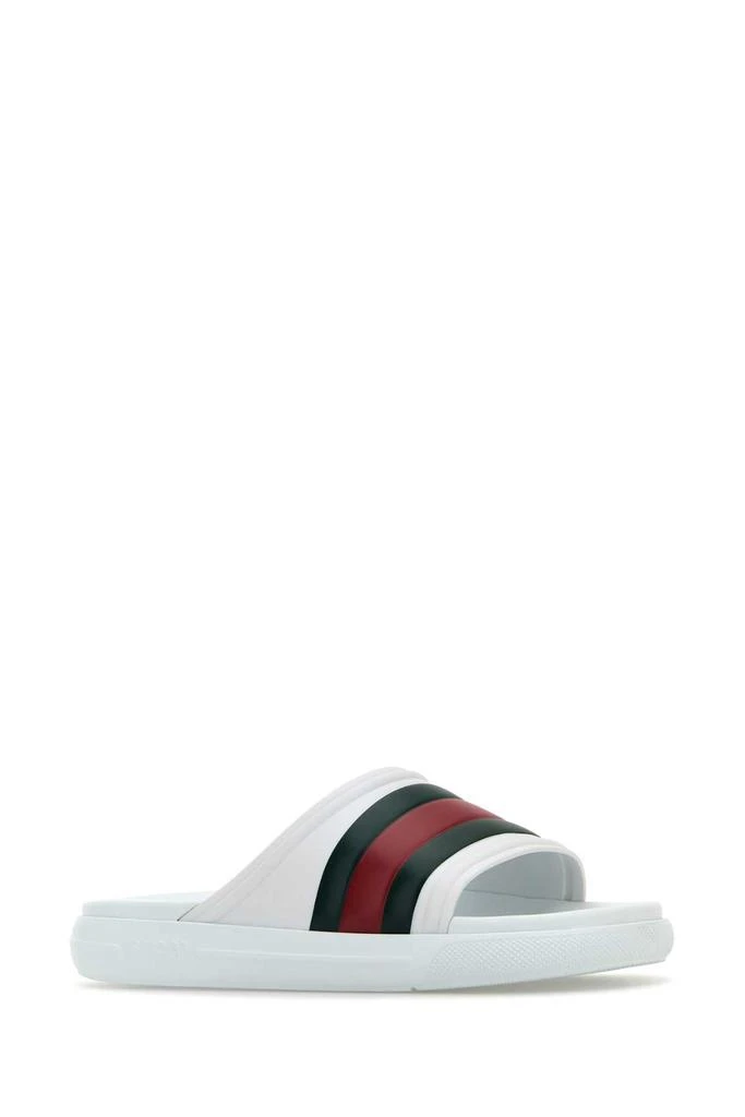 Gucci White Rubber Slippers 2