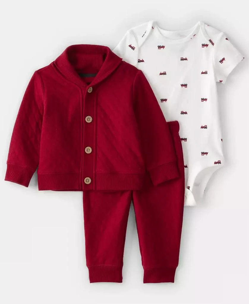 Carter
s Baby Boys
 Quilted Cardigan, Bodysuit and Pants, 3-Piece Set 1