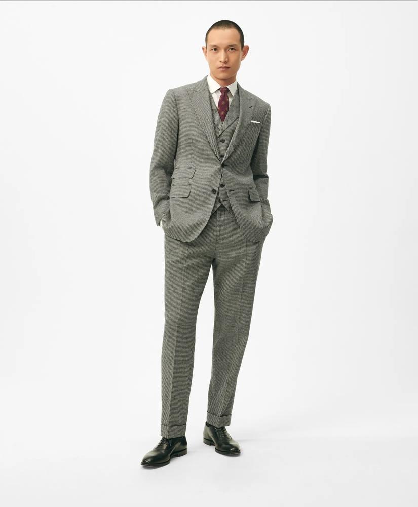 Shop Slim Fit Houndstooth Wool-Cashmere Suit Pants on Sale at
