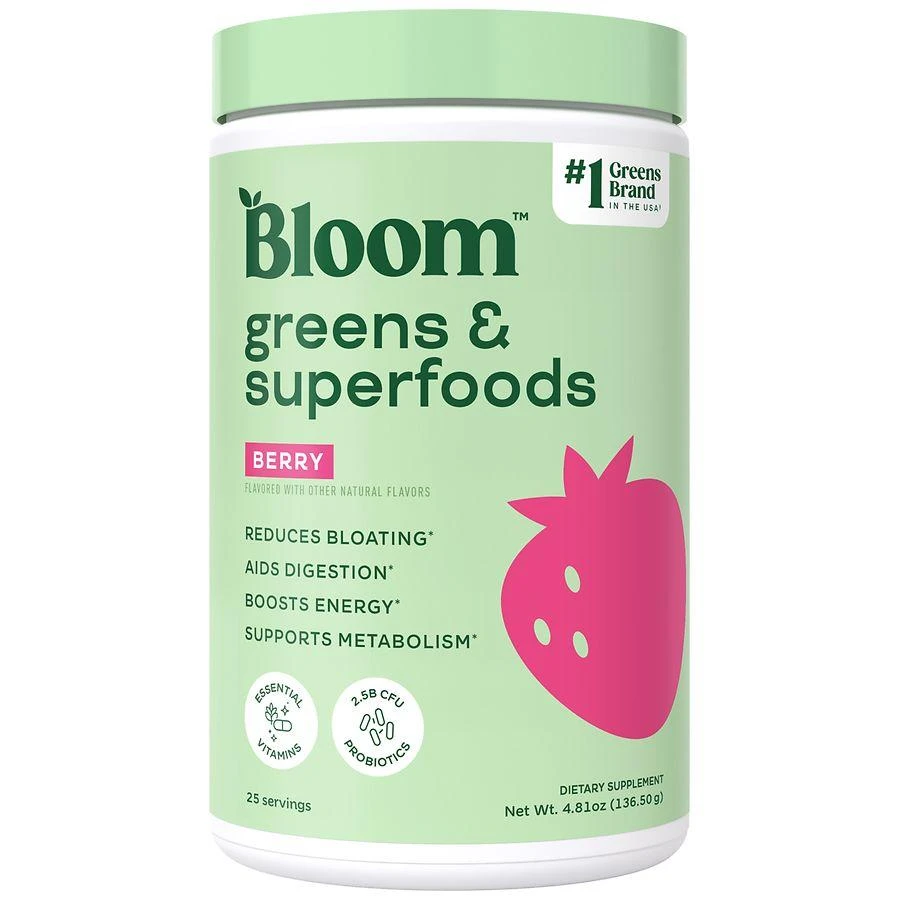 Bloom Greens & Superfoods Powder Berry, 25 servings 1
