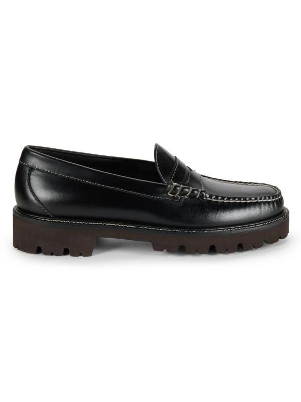 G.H. Bass Larson Lug Sole Leather Penny Loafers 1