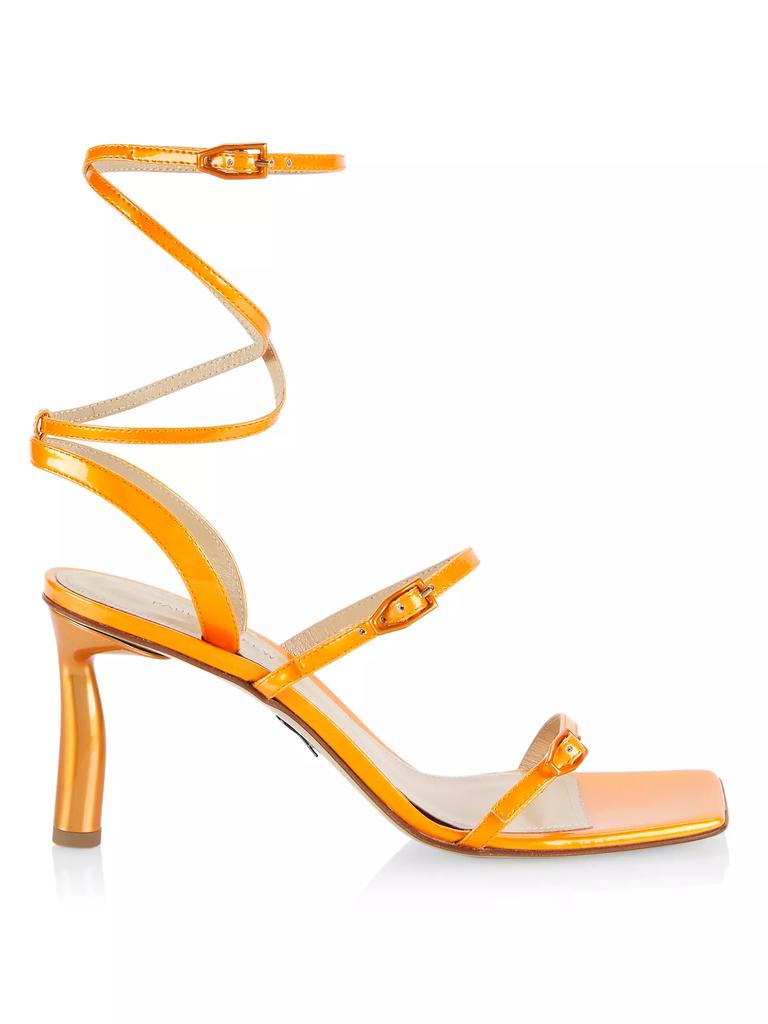 Paul Andrew 75 Strappy Open-Toe Leather Sandals