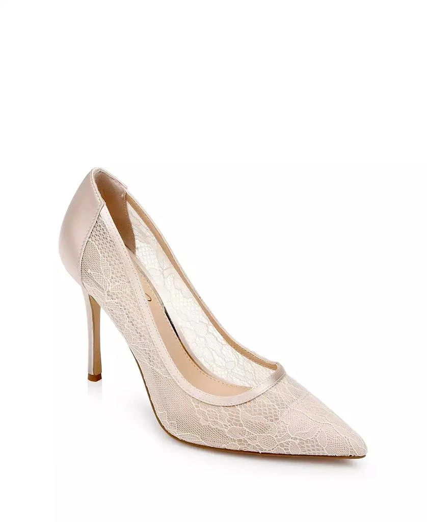Badgley Mischka Women's Gia Lace Stiletto Evening Pumps 1
