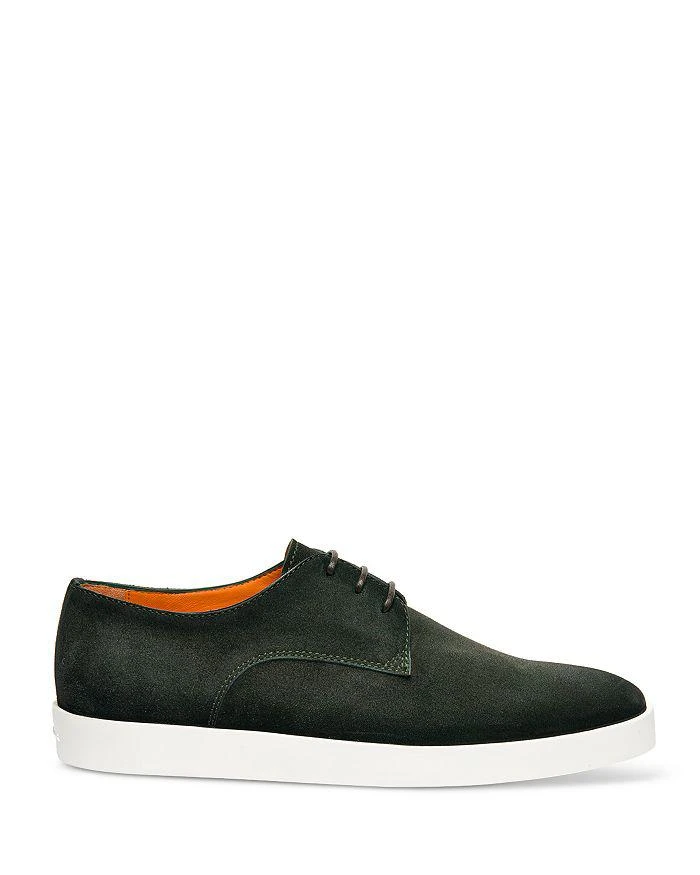 Santoni Men's Atlantis Green Suede Oxford Dress Shoes 1