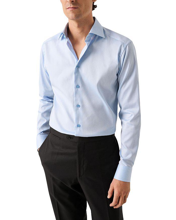 Eton Slim Fit Solid Shirt w Geometric Detail