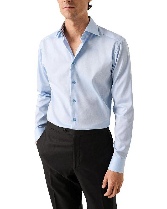 Eton Slim Fit Solid Shirt w Geometric Detail 1