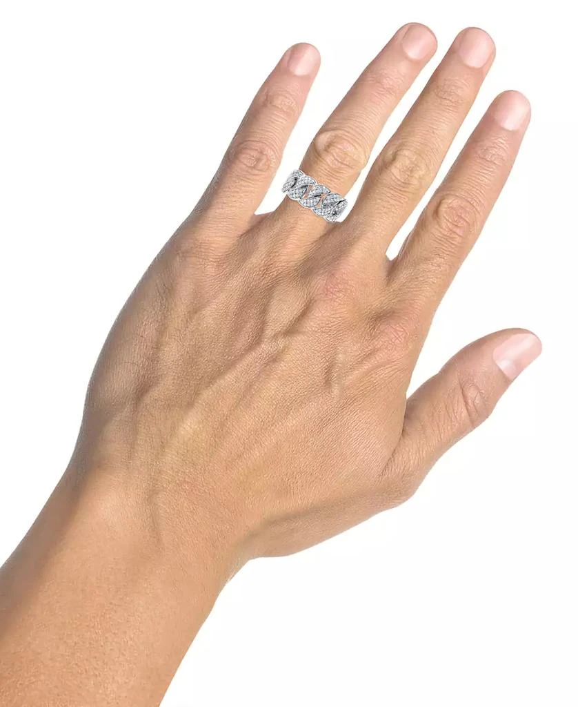 Macy's Men's Diamond Chain Link Ring (1/2 ct. t.w.) in 10k White Gold (Also in Yellow Gold) 3