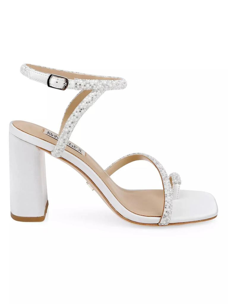 Badgley Mischka Women's Larisa Wedge Satin Sandal Brown Size 8 M main image 0