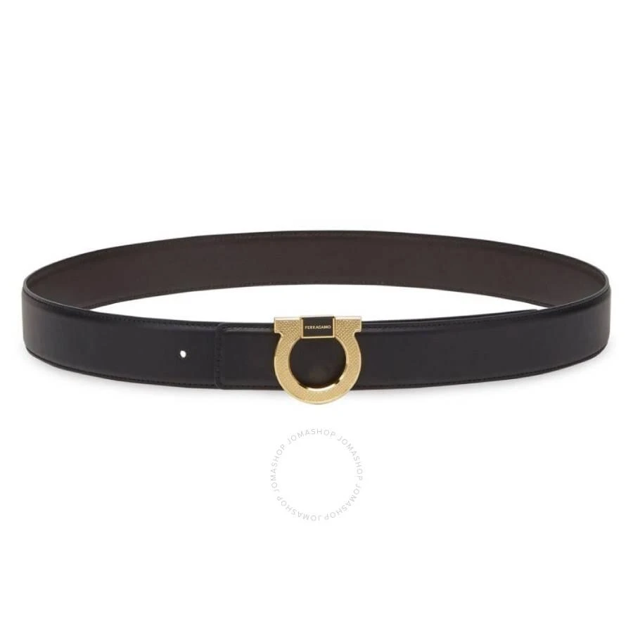 Salvatore Ferragamo Gancini Buckle Smooth Grain Leather Belt 1