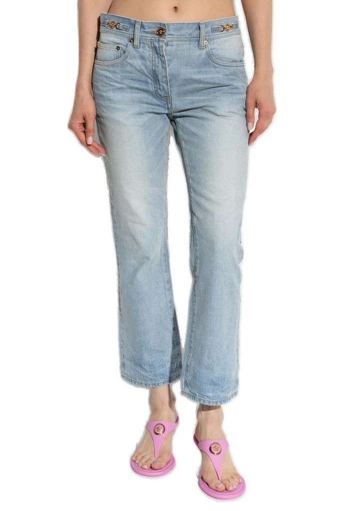 Versace Versace Logo-Patch Cropped Jeans 2