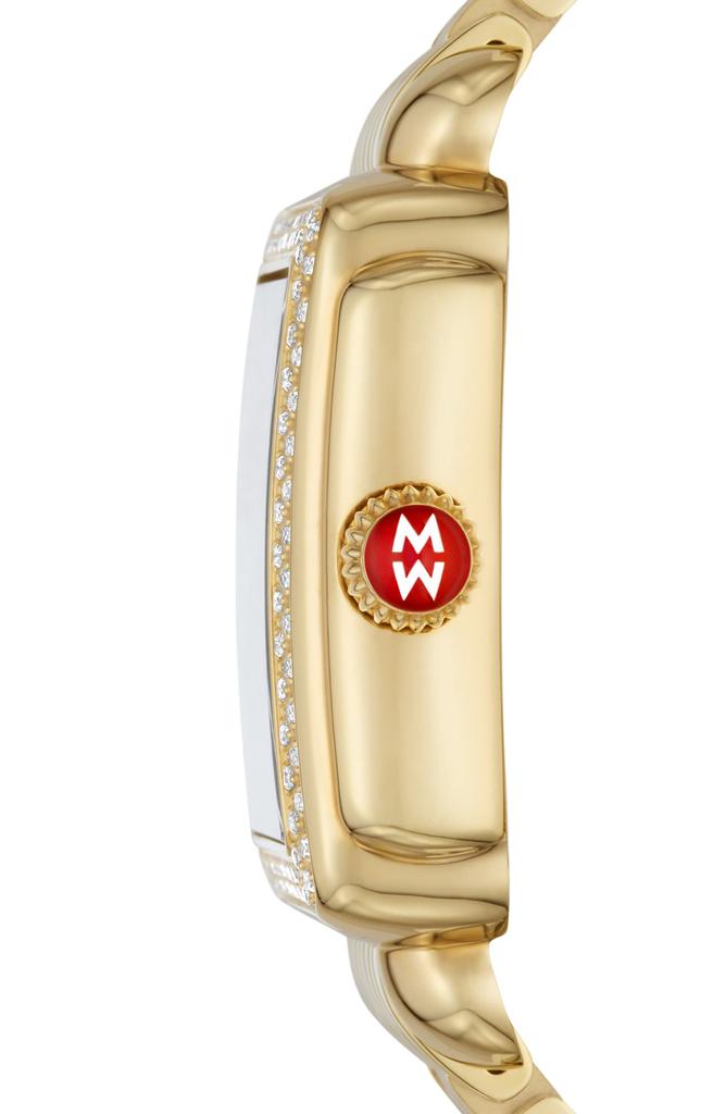 MICHELE Deco Mid Diamond Dial Bracelet Watch, 33mm