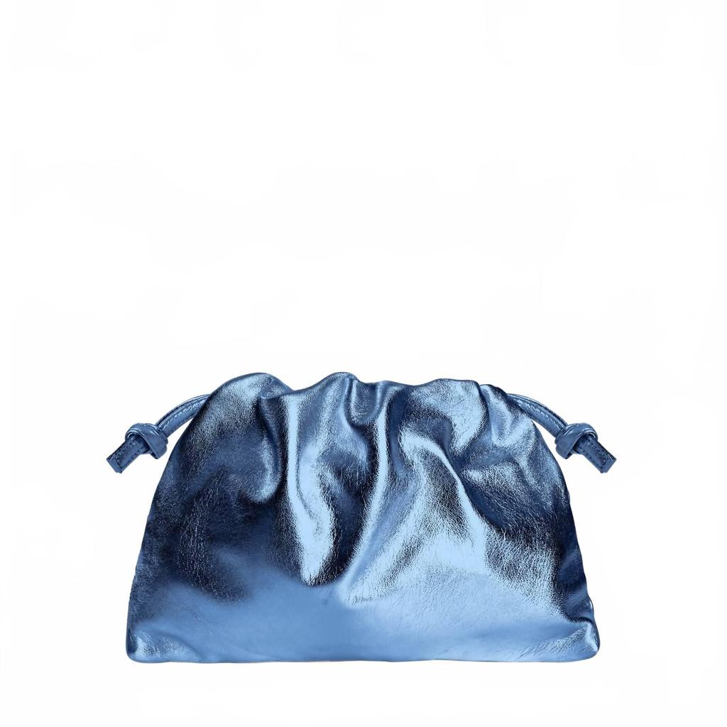 Lemiz Women's Monica Crossbody Clutch Bag In Blue Metallic
