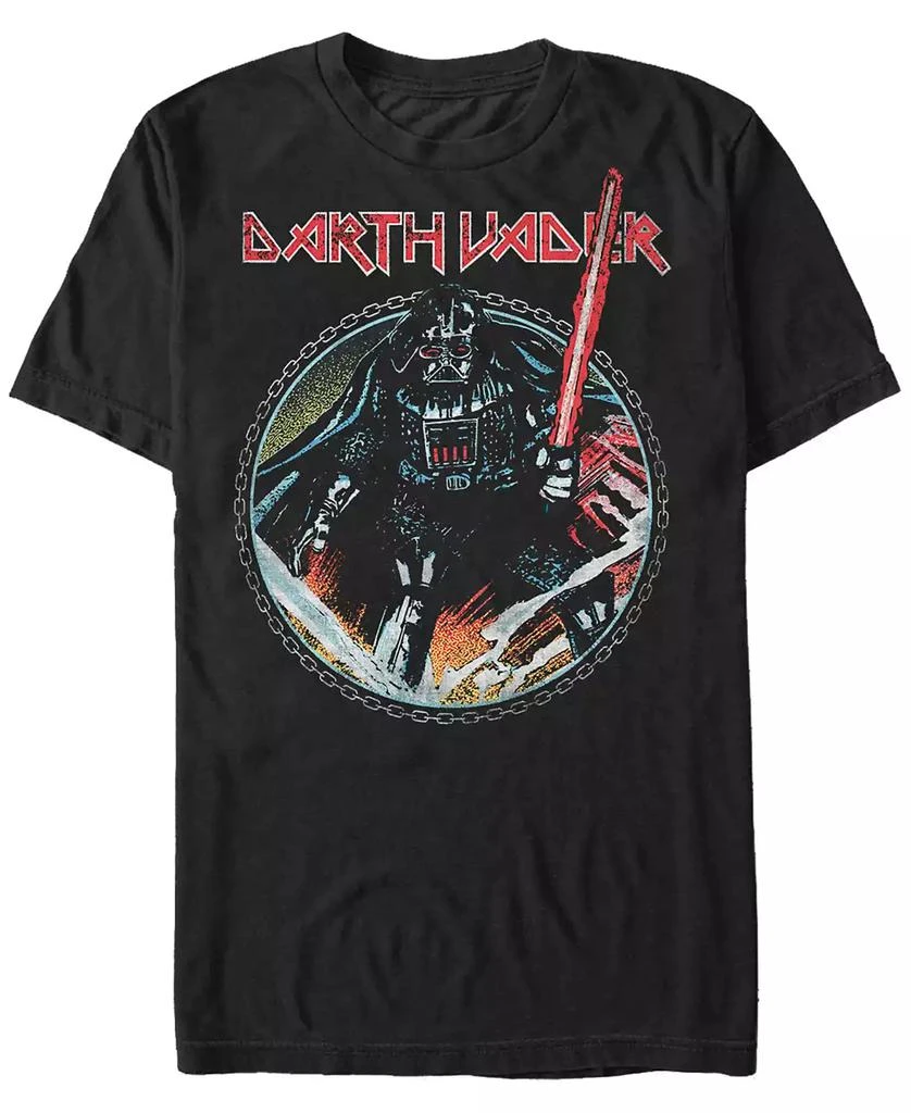 Star Wars Star Wars Men's Classic Darth Vader Metal Band Short Sleeve T-Shirt 1