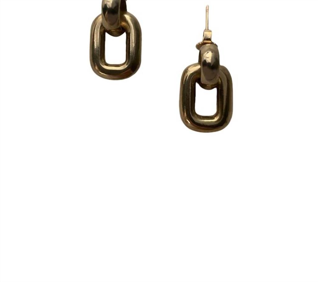 Laura Lombardi Greca Earrings In Brass