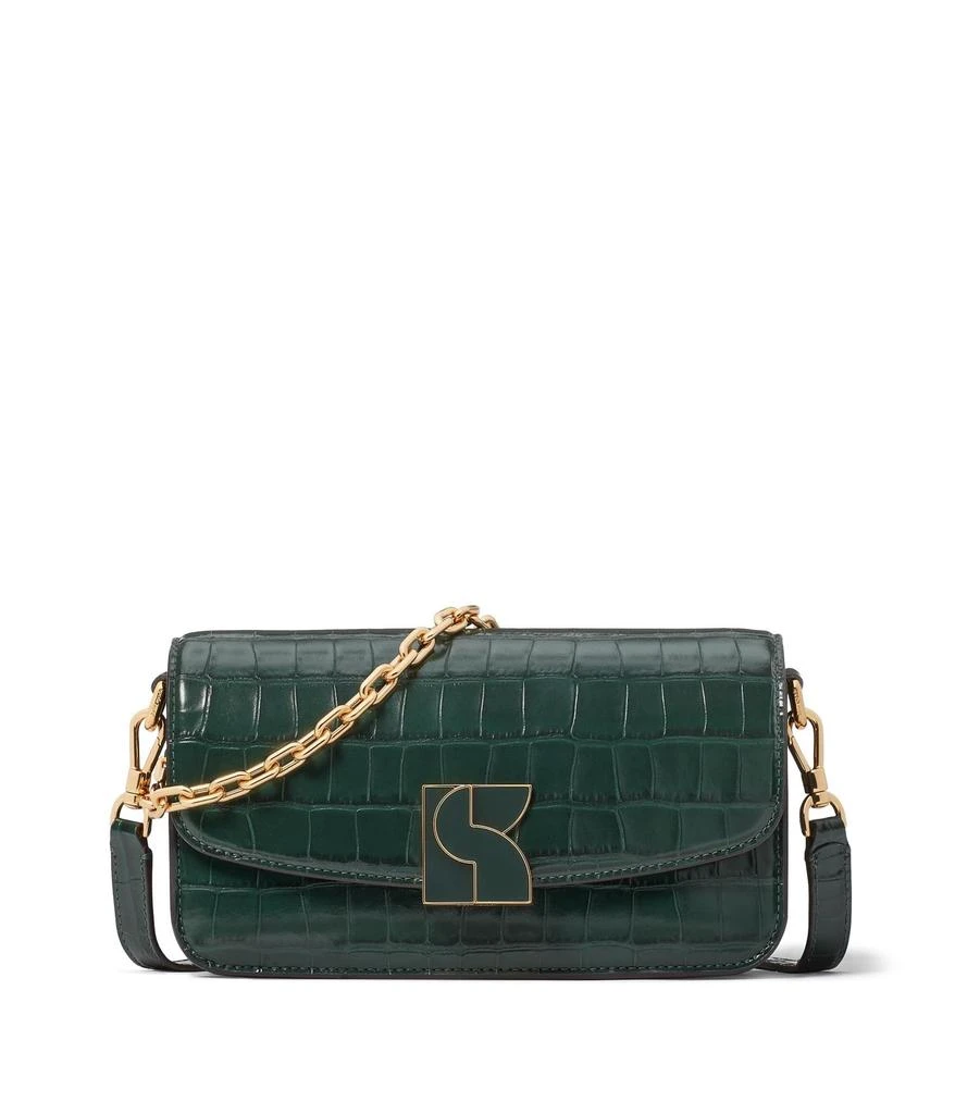 Kate Spade Dakota Croc Embossed Leather Small Crossbody 1