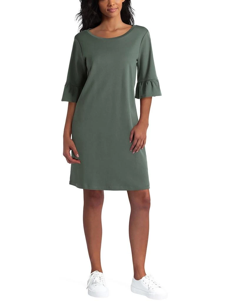 Isaac Mizrahi Womens Crewneck Midi T-Shirt Dress 1