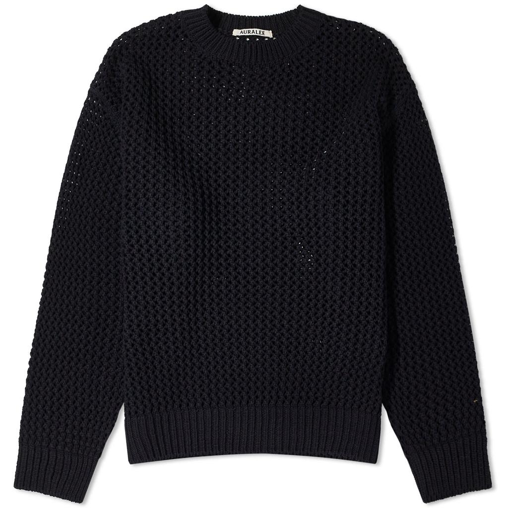 ＜AURALEE＞WOOL SOFT CORD KNIT PULLOVER AURALEE WOOL SOFT CORD KNIT HALF ZIP PULLOVER LIGHT LIME