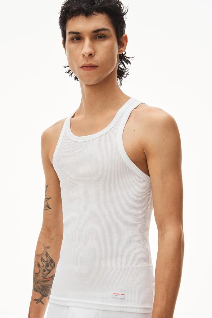 Alexander Wang ribbed cotton racerback tank top 3