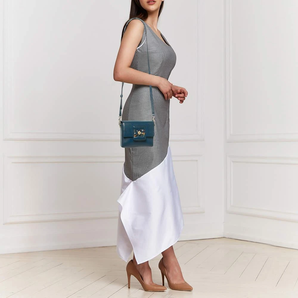 Shop Dolce & Gabbana Blue Lizard Embossed Leather Mini DG Millennials  Crystals Bag on Sale at BeyondStyle  Get 39% Off Dolce & Gabbana Blue  Lizard Embossed Leather Mini DG Millennials Crystals