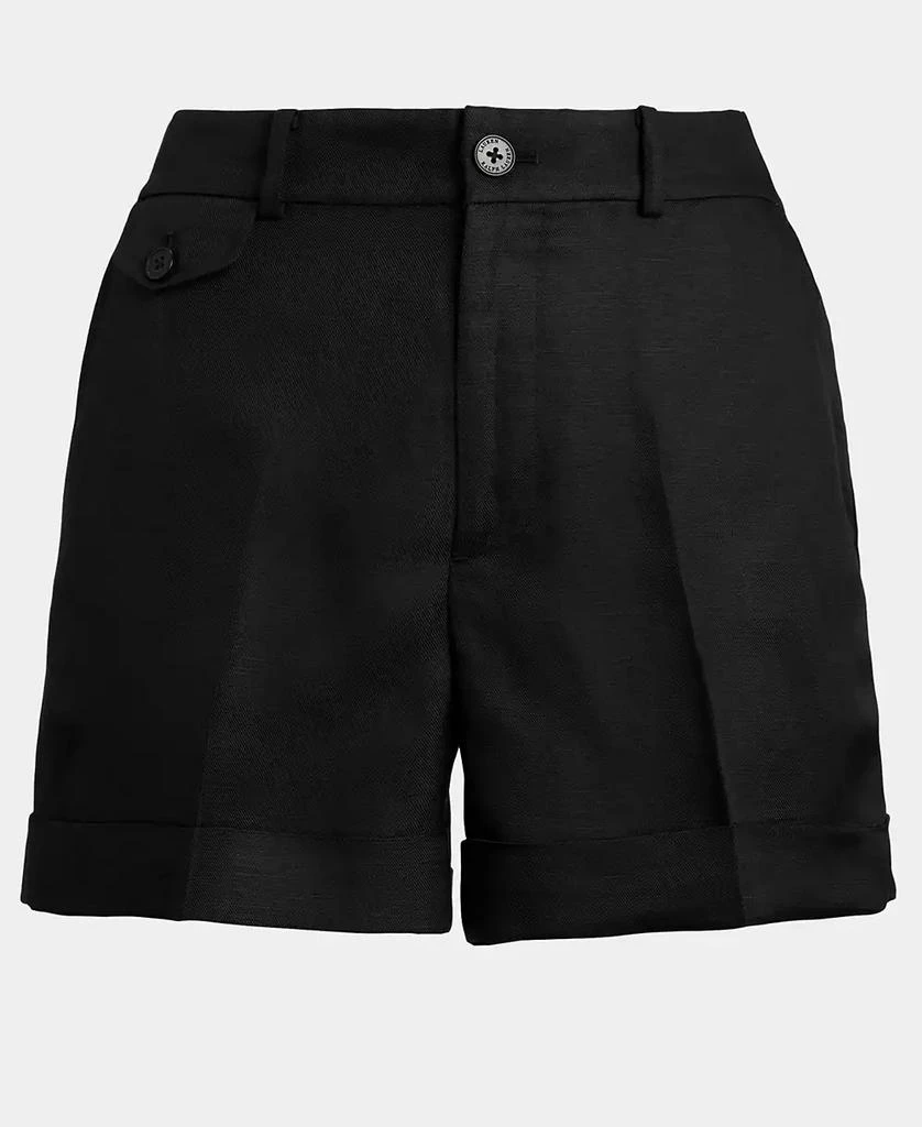 Ralph Lauren Women
s Pleated Linen-Blend Twill Shorts 5