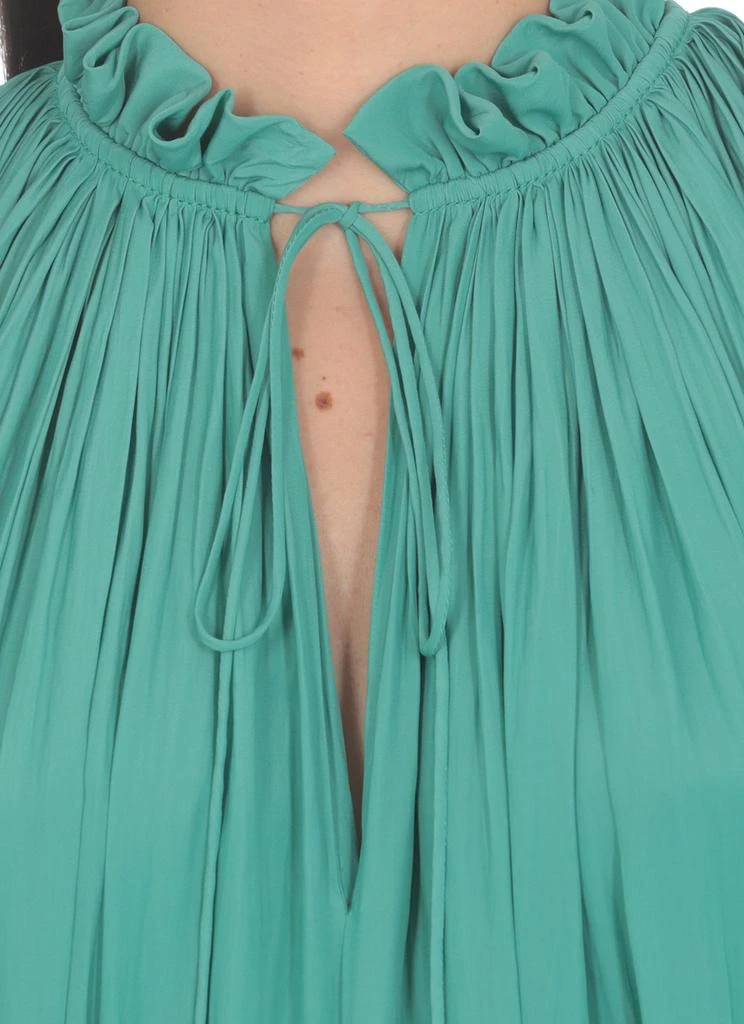 Lanvin Lanvin Charmeuse Ruffle Detailed Mini Dress 6