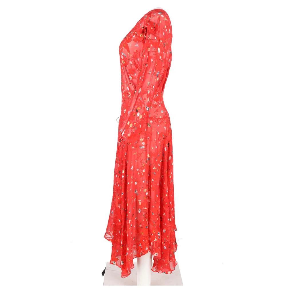 Preen By Thornton Bregazzi Preen by Thornton Bregazzi Floral-Printed Midi Dress in Red Viscose 6