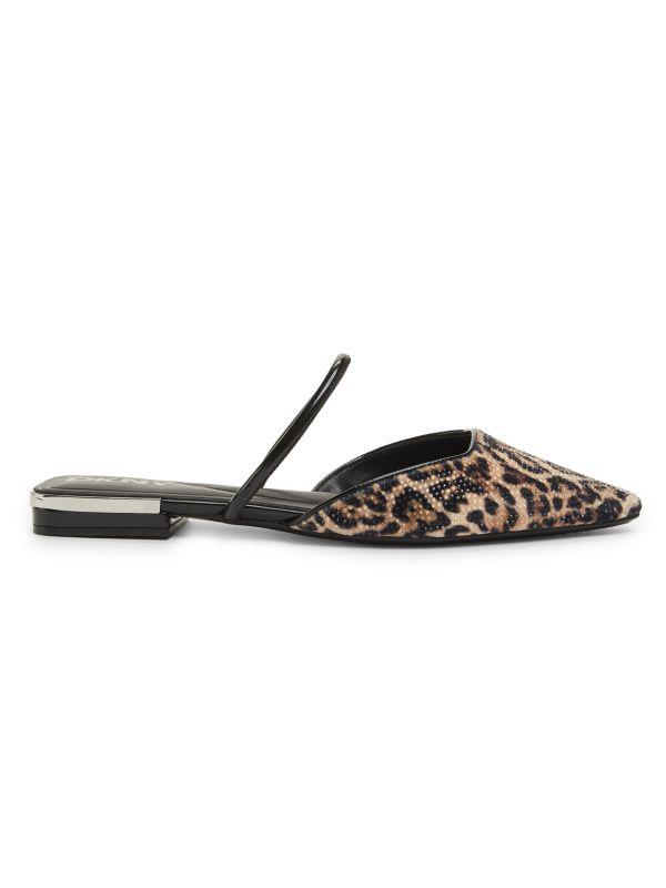 DKNY Cabbi Leopard Print Mules