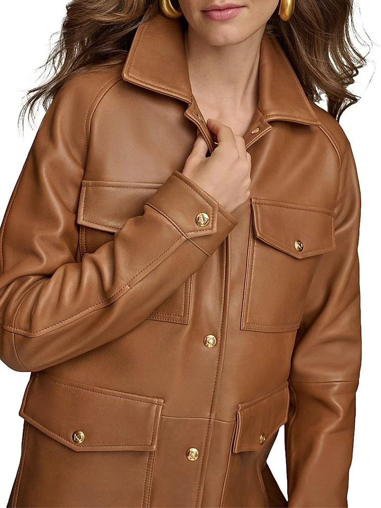 Donna Karan Leather Field Jacket 9
