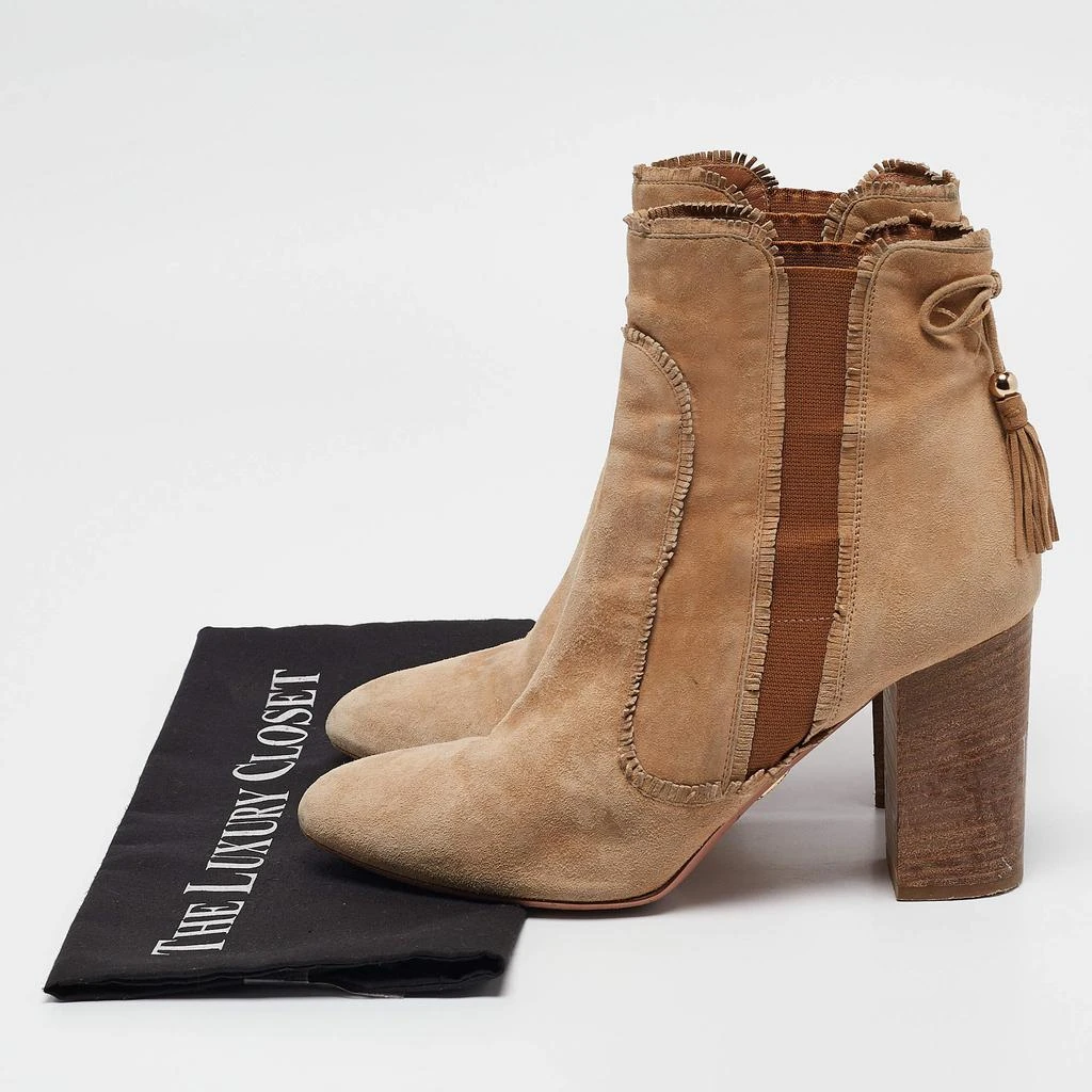 Aquazzura Aquazzura Brown Suede Tassel Accents  Boots Size 39 9