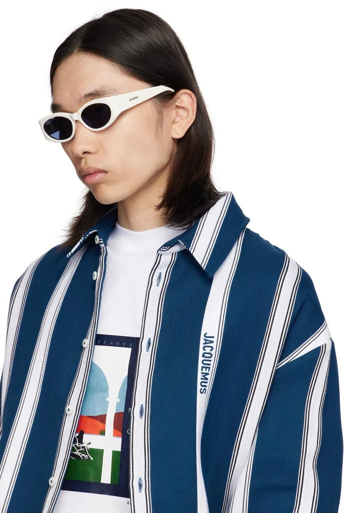Jacquemus White 'Les lunettes Ovalo' Sunglasses 4