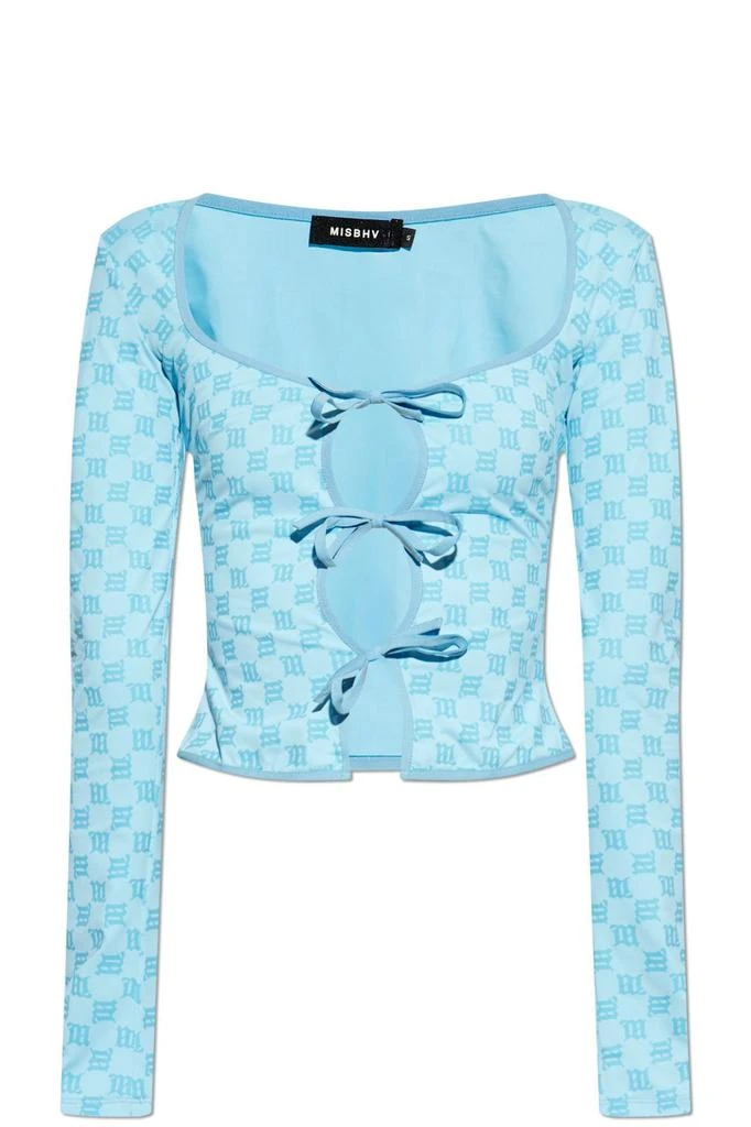 Misbhv Misbhv Monogram Bow-Detail Top 1
