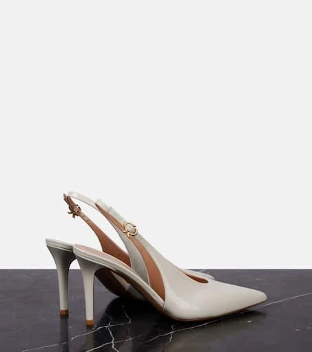 Gianvito Rossi Robbie 85 patent leather slingback pumps 2